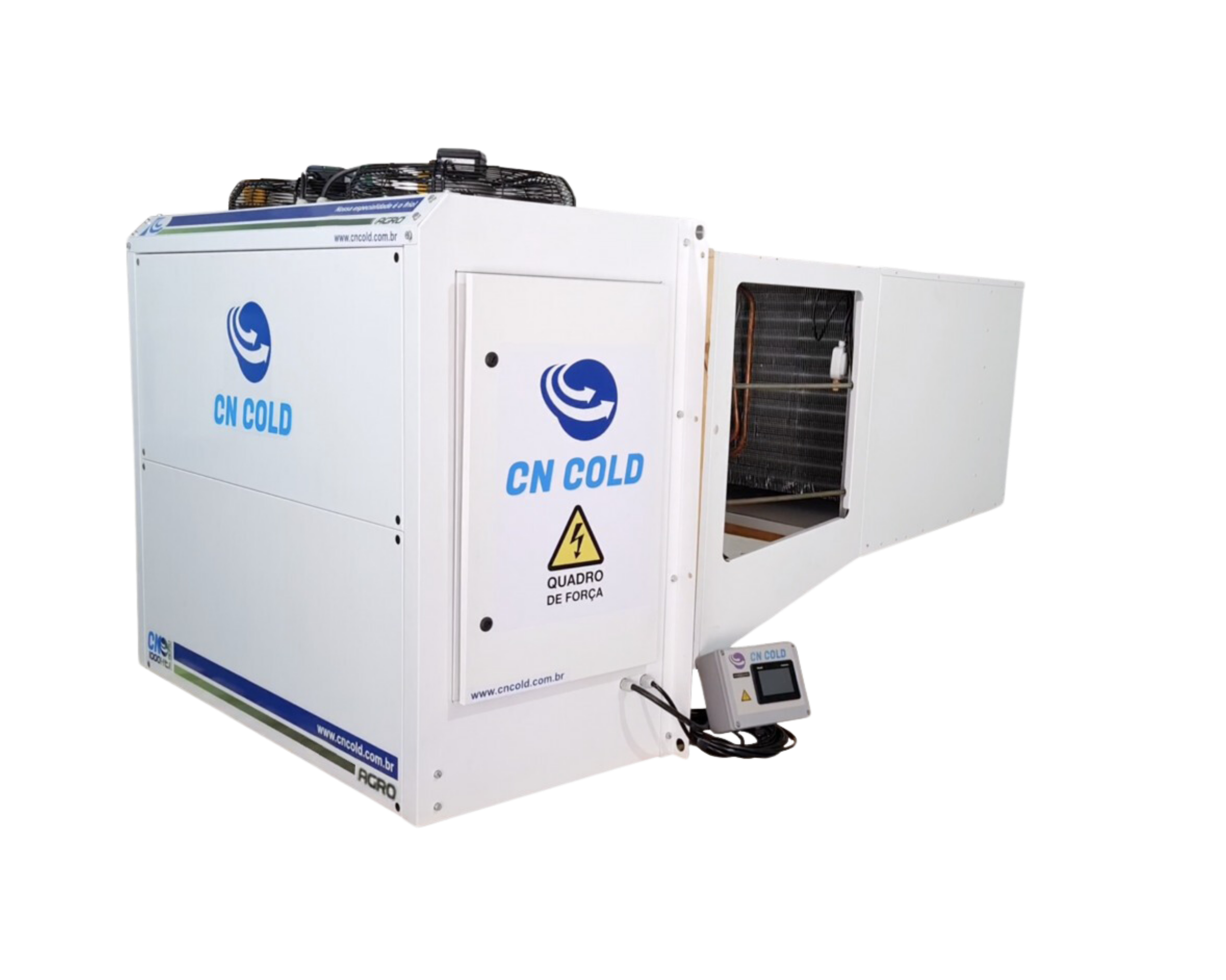 Configuração Monobloco · ventilador frontal (horizontal)