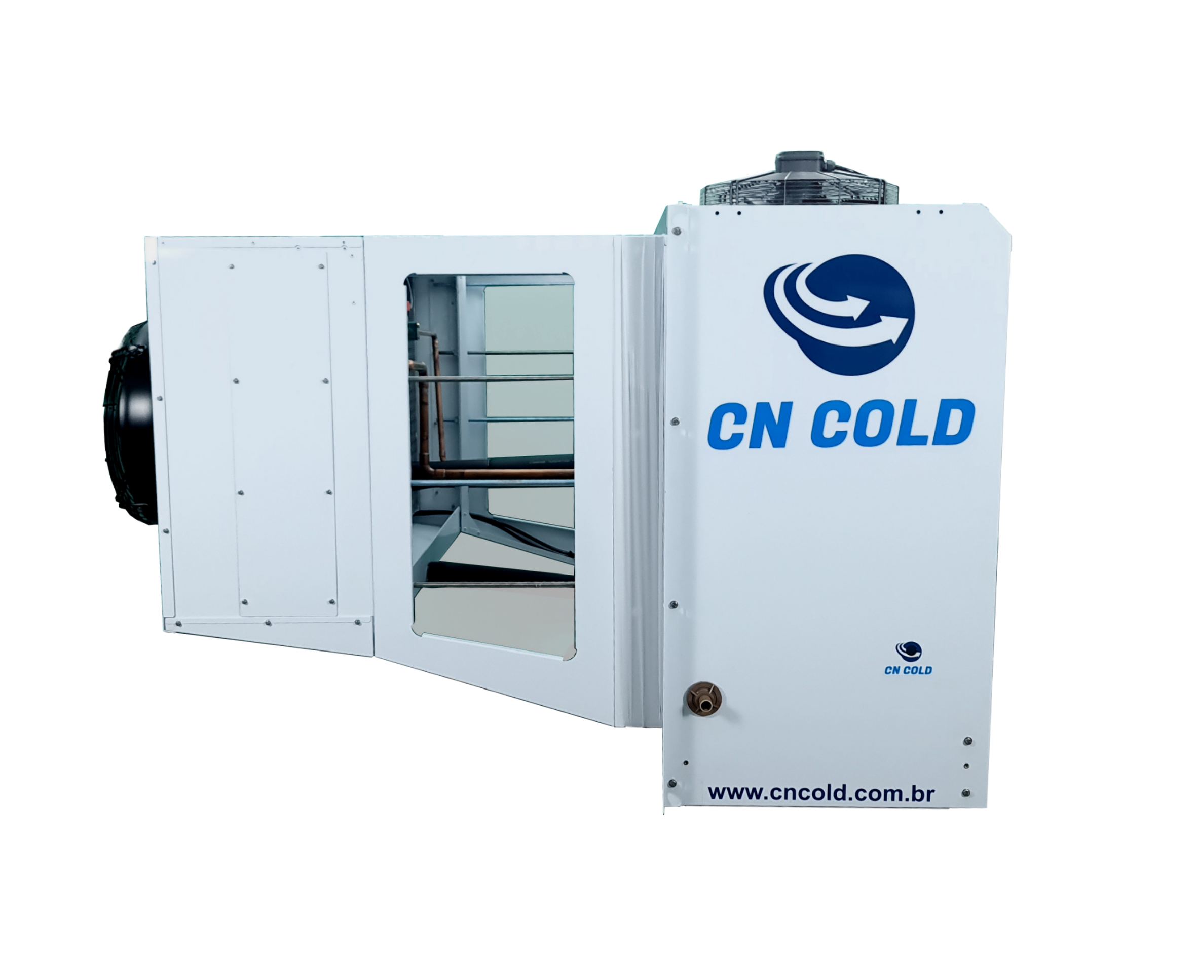 Configuração Monobloco · ventilador frontal (horizontal)